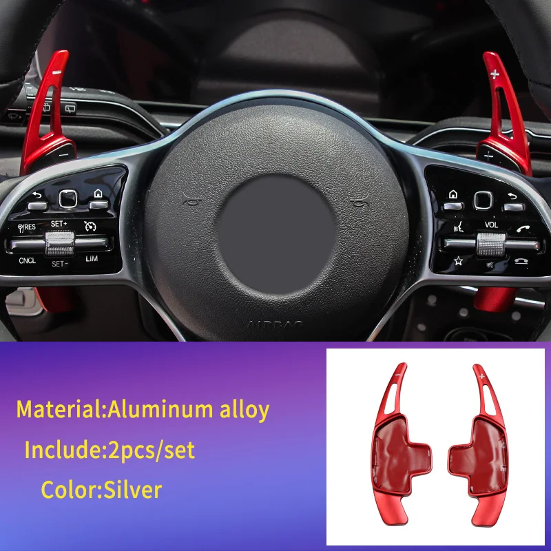 silver Сдвиг весло Накладка для Mercedes gle w167 gle gle 350/amg ixterior украшения Аксессуары - Название цвета: silver