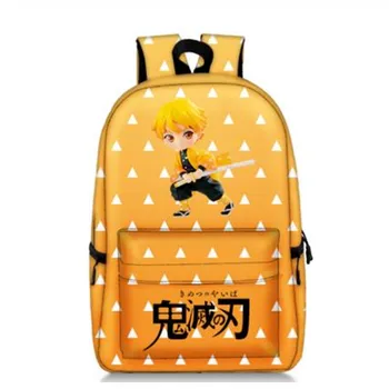 

Demon Slayer Kimetsu no Yaiba Anime Capacity Backpack Fashion Schoolbag Cartoon Cosplay Animatio Travel Mochila Feminina