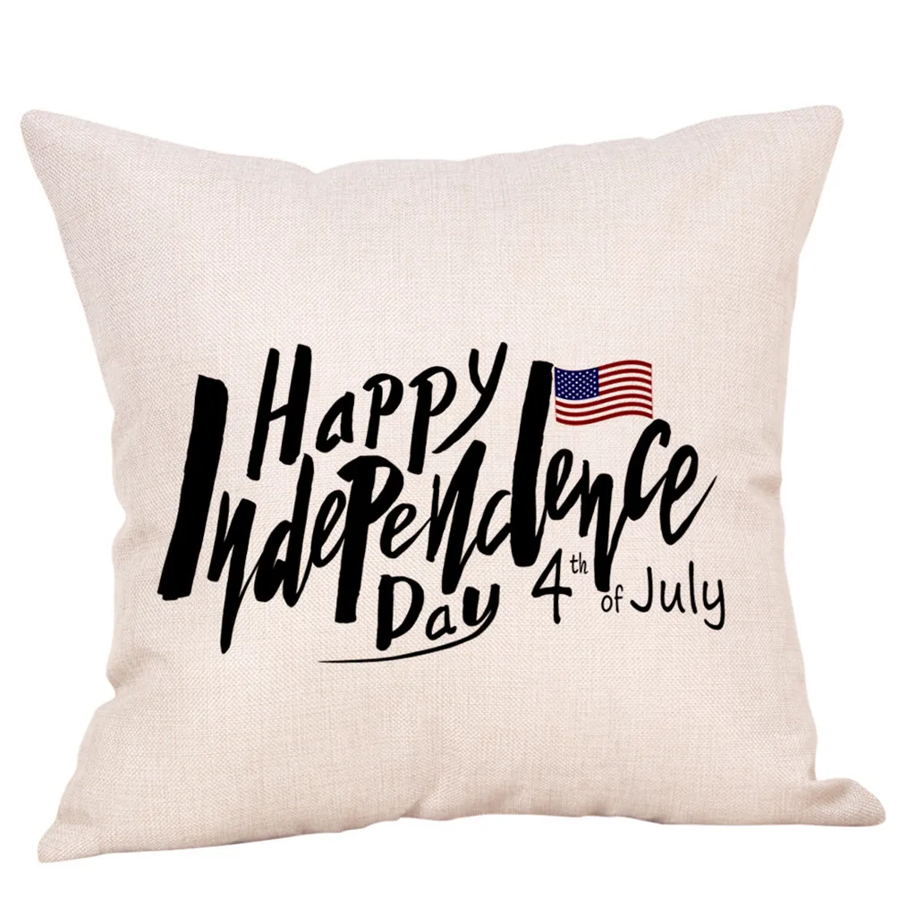 Наволочки подушки льняные наволочки Happy Independence Наволочка на подушку 8,9