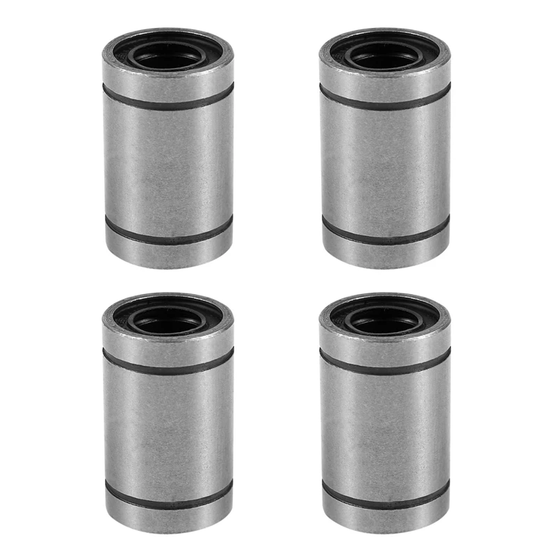 

4 Pcs LM12UU 12mm Inside Dia Rubber Sealed Linear Ball Bearing Bushing