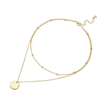

Ornament Choker Necklace INS Normcore Style Fashion Small Double Layer Necklace Pendant Wome