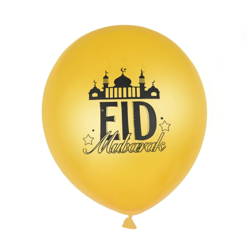 10 шт. воздушные шары EID mubarak с принтом EID золотые латексные шары для исламского нового года вечерние украшения счастливый праздник Рамадан поставки 8 - Цвет: B01 10pcs