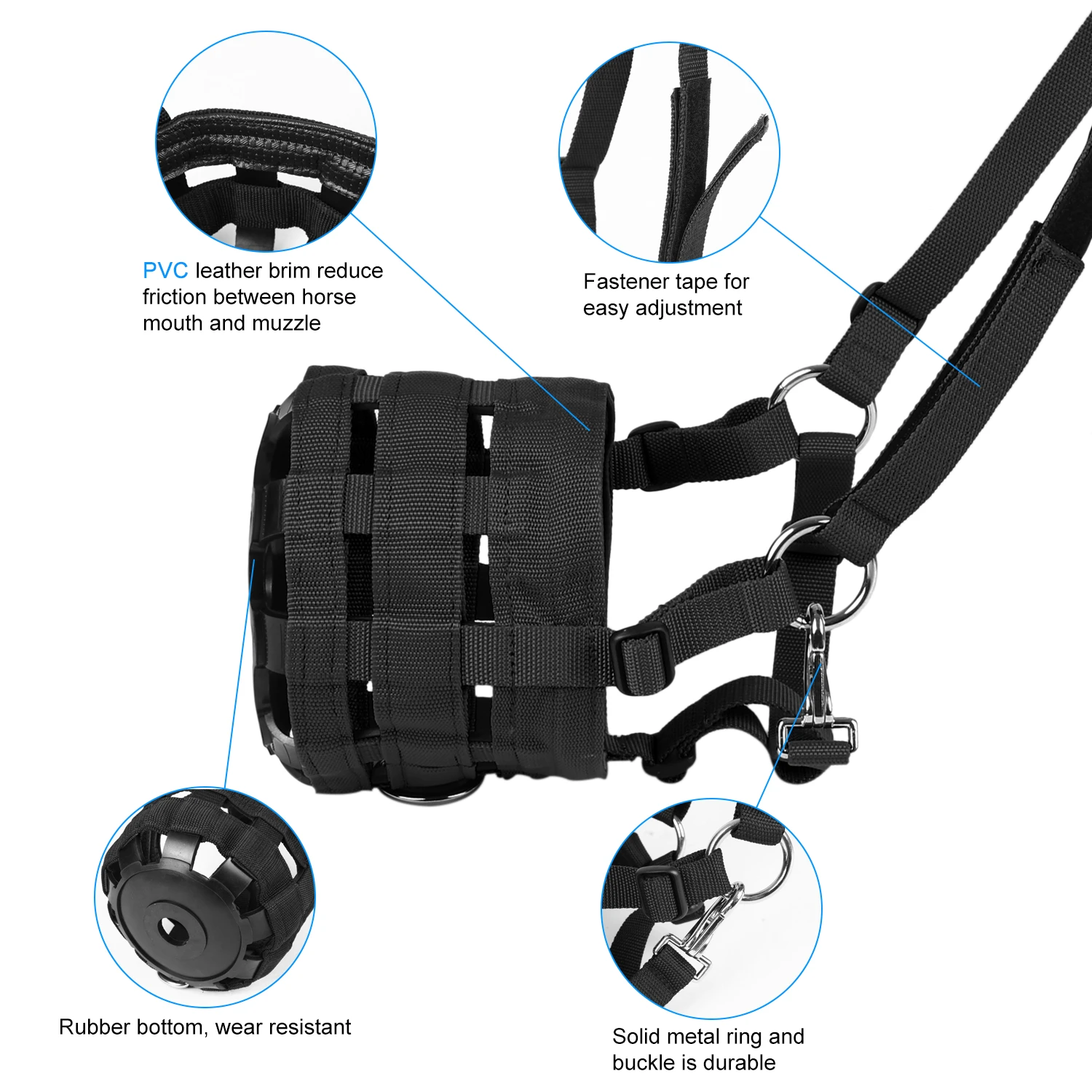 Легко дышать выпаса мордочка конский рот крышка Регулируемая конная ...