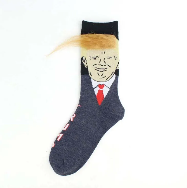 as th epicture Дональд Трамп 3D искусственный мех толстые короткие носки унисекс для взрослых с принтом Повседневное нескользящих носочков Лидер продаж, носки в стиле хип-хоп носки для мужчин - Color: as th epicture