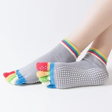 1 пара, женские носки, Нескользящие, дышащие, для фитнеса, пилатеса, спортивных тренировок, AIC88