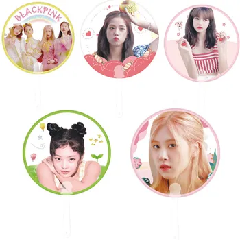 

kpop BlackPink PVC Round Transparent Fans Hand Fans 2020 WELCOMING COLLECTION KILL THIS LOVE JISOO LISA ROSE JENNIE jh107