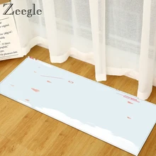 Zeegle Flannel Carpet for Living Room Home Decoration Rectangle Carpet Anti-slip Bathroom Foot Rug Home Entrance Soft Doormat