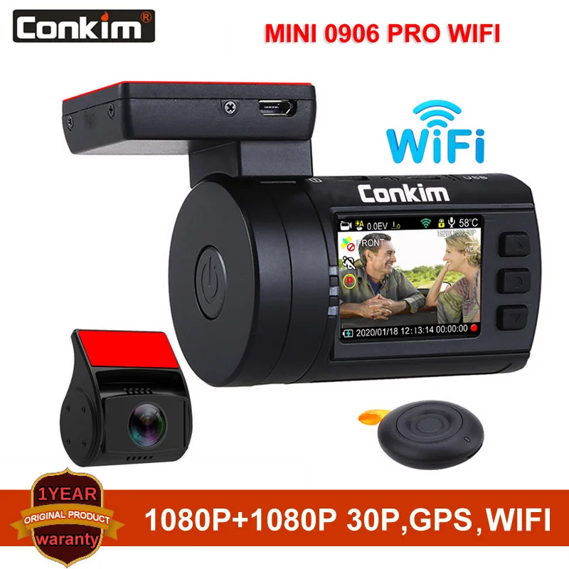 Conkim Mini 0906 Pro Dash Camera 1080P Full HD Автомобильный видеорегистратор GPS рекордер супер конденсатор парковочный охранник регистратор 0906 WIFI версия Conkim Mini 0906 Pro Dash Camera 1080P Full HD Автомобильный видеорегистратор GPS рекордер супер конденсатор парковочный охранник регистратор 0906 WIFI версия