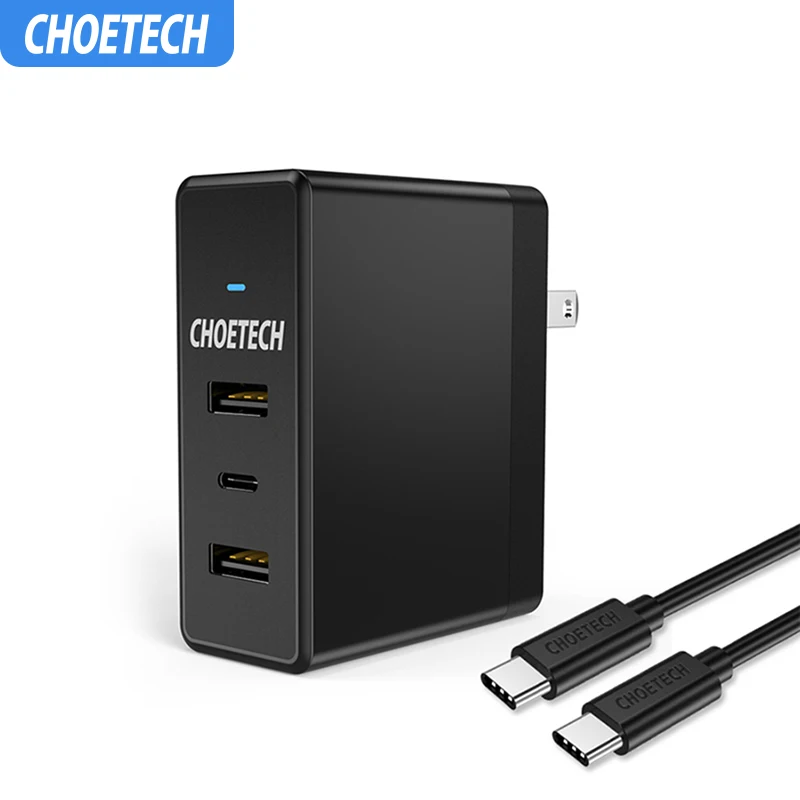 CHOETECH 39W USB зарядное устройство для iPhone 11 Xs X 8 type C + двойной порт быстрое телефона