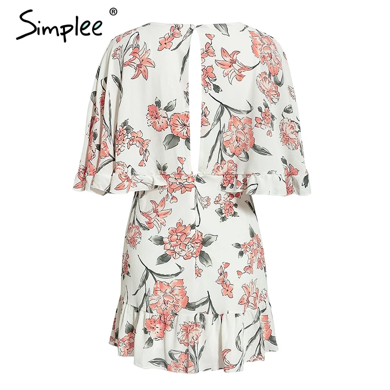 Женское винтажное короткое платье Simplee 2019 ажурное летнее трапециевидное с