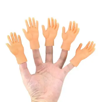

2pcs Novelty Finger Cover Toys Left Right Hand Set Of Two Finger Hands Puppets Crazy Silicone Finger Puppet Toys