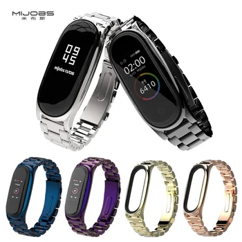 

Mi Band 4 Strap Bracelet Wrist Mi Band3 Strap Smart Band MiBand 4 Strap Wristband Black Magnet Metal for Xiaomi Mi Band 3