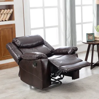 

Massage Chair Elderly Recliners Pu Leather Massage Sofa With 5 Modes Home Business Tiltable Leisure Seat Brown Max Load 225lbs
