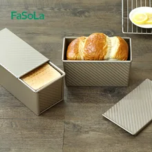 

Youpin Toast Box Mould Thickened Aluminum Alloy Wave Pattern With Cover High Temperature Resistant Kitchen Baking Mould