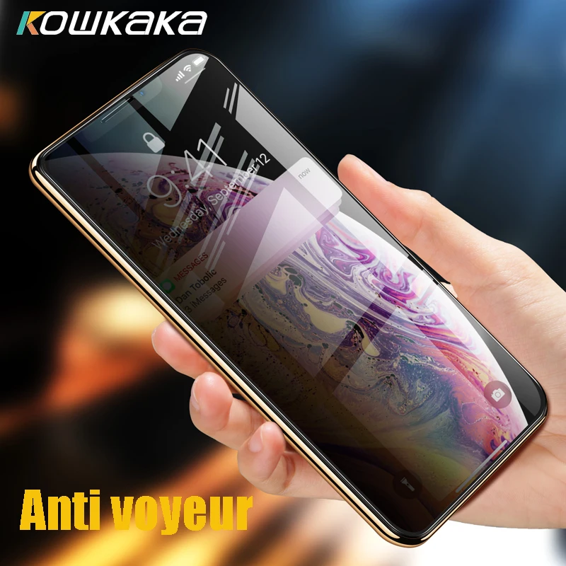 Kowkaka защитное закаленное стекло для iphone 7 6 6s 8 Plus XS Max XR X антибликовое Защитное