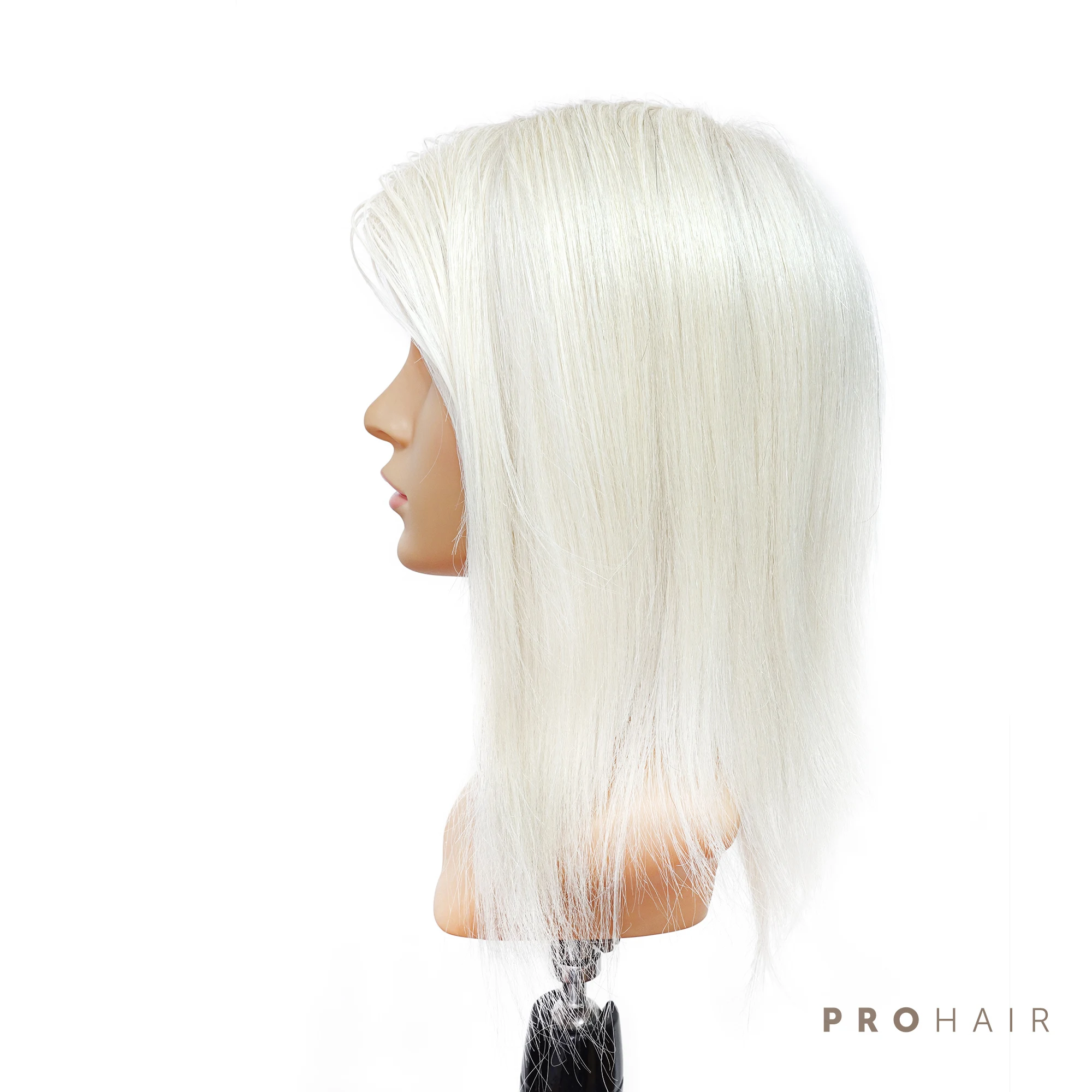 Манекен PROHAIR 30 см 12 дюймов 100% голова из белой козьей шерсти манекен