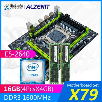 

ALZENIT X79 Motherboard Set X79M-CE3 PLUS M.2 MATX with Intel Xeon E5-2640 2.5GHz CPU 4*4GB (16GB) DDR3 1600MHz ECC/REG RAM