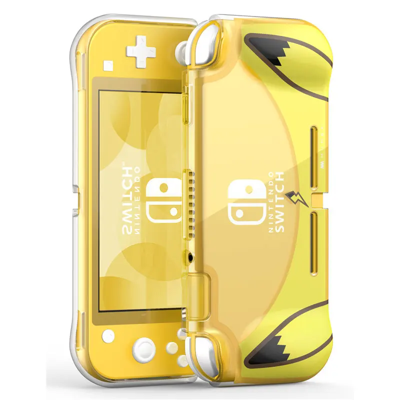 Mumba Case For Nintendo Switch Lite( Release), [Thunderbolt Series] Protective Clear Cover Case with TPU Grip(Yellow