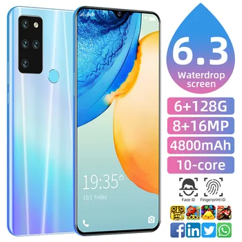 

Global Version S21 MTK6595 Deca Core 8MP+16MP 6G RAM 128G ROM Mobile Phone 6.3' Waterdrop 4800mAh 4G Celular Smartphone