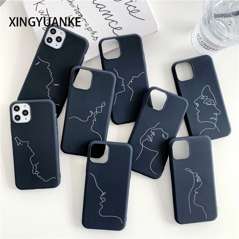 

Abstract Art Lines Silicone Black Case For Xiaomi Redmi 9 9A 9C 8 8A 7 7A 6 6A 5 Plus S2 4A 4X Candy Color Soft Cover