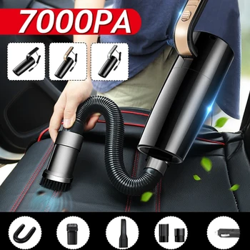 

Household Car Vacuum Cleaner 120W 7000PA Handheld Wired Vacuum Cleaner Portable Sweeper Cleaner Wet Dry Dual-use Keep Cleaning