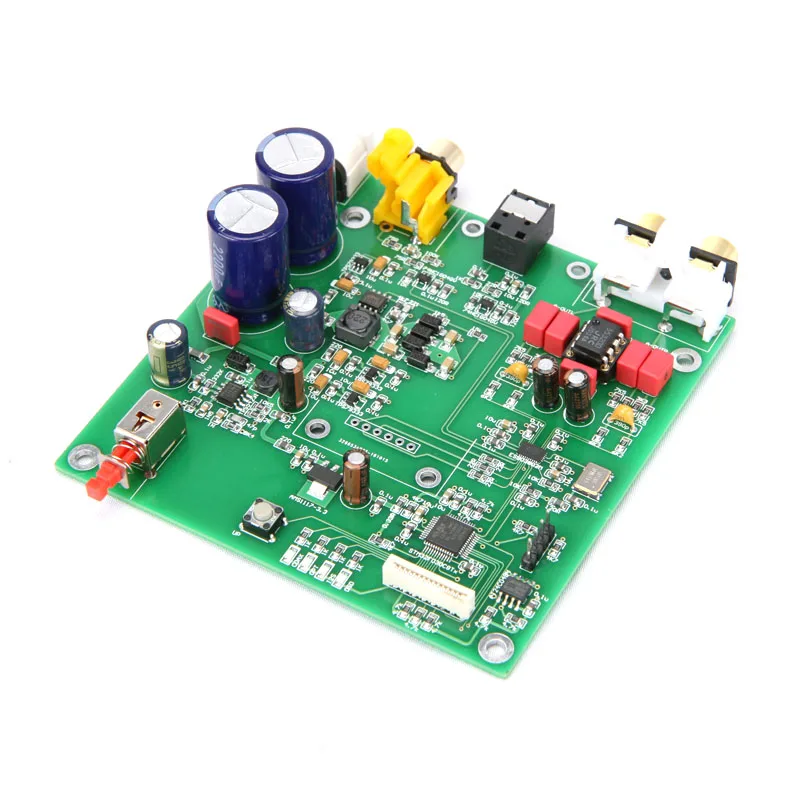 KYYSLB AC dual 12~18V ES9038Q2M decoder board ES9038 Q2M I2S DSD Fiber Coaxial Input Amplifier Decoder Board DAC NE5532 op amp