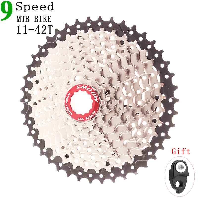 SMLLOW MTB 9 s 27s 9 speed 11-42 T Freewheel Запчасти для горного велосипеда кассеты с широким соотношением совместимы с M430 M4000