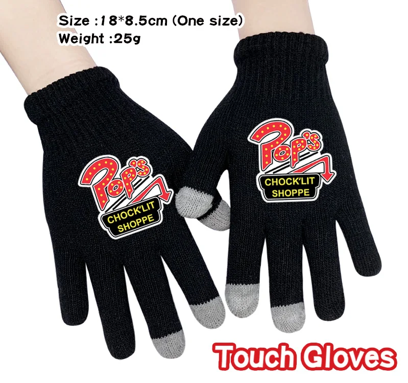 

Anime Riverdale Cartoon Knit Gloves Men Winter Warm Full Finger Glove Women Outdoor Handwear Glove Student Fashion Mittens