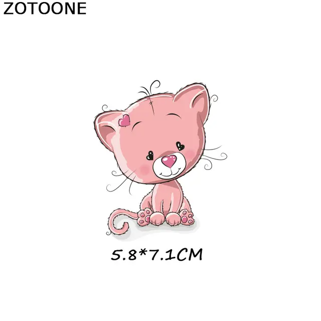 ZOTOONE Cute Cartoon Animal Patches Heat Transfer Iron on Patch for T-Shirt Children Gift DIY Clothes Stickers Heat Transfer G 1079