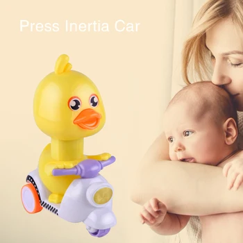 

Pull Back Press Small Yellow Duck Baby Kids Toy Inertia Cartoon Motorcycle Car Clockwork Duck Wind Up Toys For Children