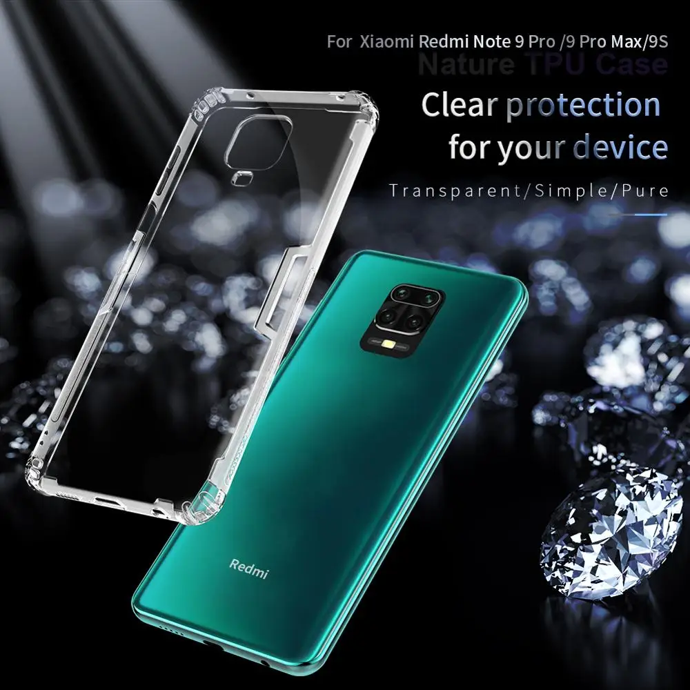 Для Xiaomi Poco X3 NFC Redmi Note 9S 9 8T 8 7 Pro Max Nillkin силиконовый чехол из ТПУ прозрачный для Max|clear