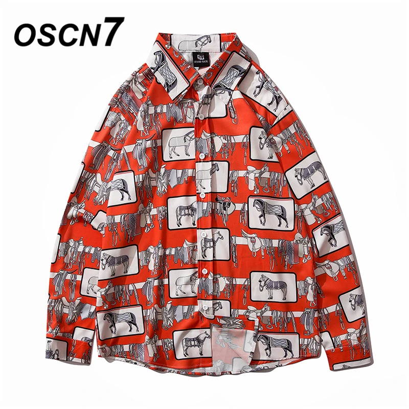 OSCN7 Casual Printed Long Sleeve Shirt Men High High Streetwear 2020 Fall Women Shirt Retro Shirts Harujuku Mens Shirt 2061 OSCN7 Casual Printed Long Sleeve Shirt Men High High Streetwear 2020 Fall Women Shirt Retro Shirts Harujuku Mens Shirt 2061