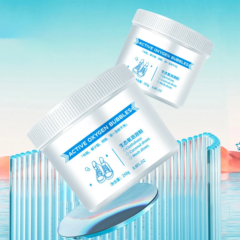 Ecological Oxygen Bubble Powder Effective De-Yellowing Shoes Cleaner Save Time Easy Cleaner For Sport Shoes Mesh E2S