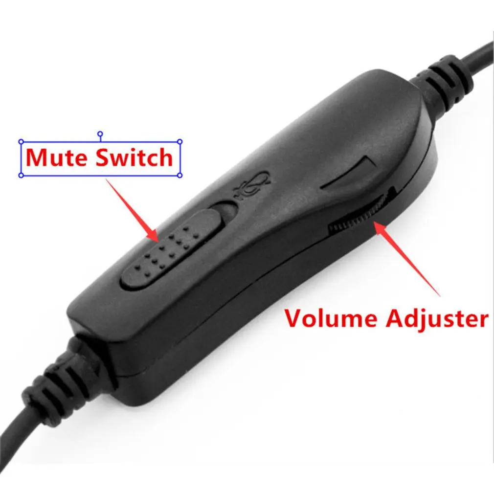 H800D3.5mm Hands-free Call Center Noise Cancelling Binaural Rotatable HeadsetHeadphone With Mic for Laptop PC Computer Smartphon