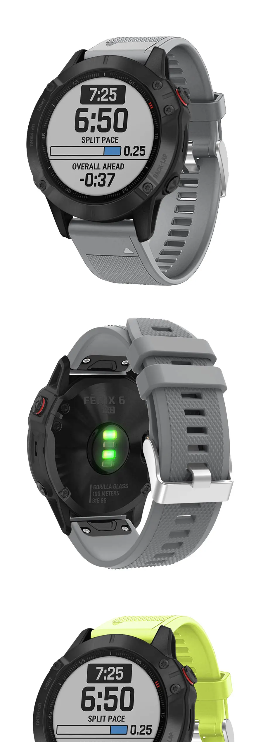 26 22 20 мм ремешок для часов Garmin Fenix 6X pro 6 6S 5 5X 5X plus 5S 3 3 HR часы Quick Release силиконовый ремешок Easyfit