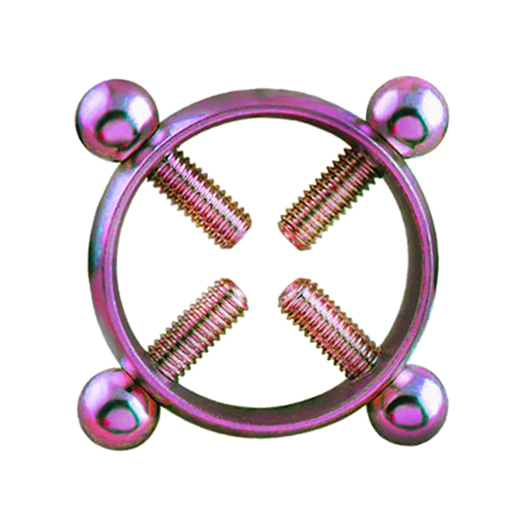 Stainless Steel Screw Adjustable Nipple Shield Ring Clamp Jewelry
