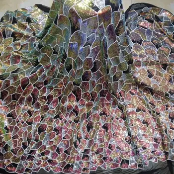 

New African Lace Fabric 2020 Gold Milk silky Lace Fabric High Quality net Lace Embroidery French Tulle Lace Fabric For Wedding