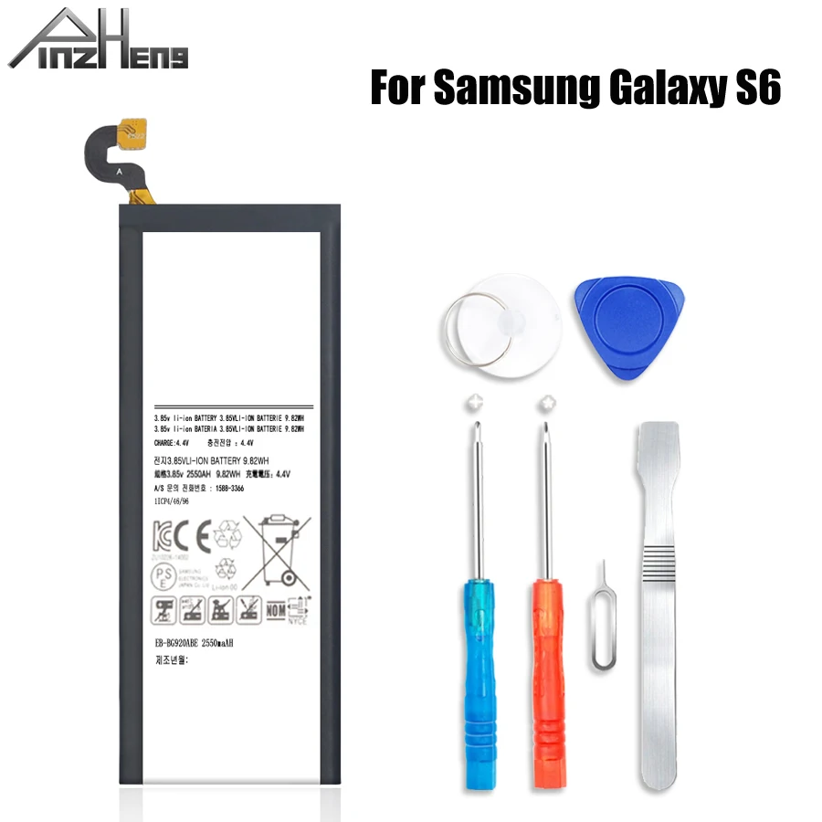 PINZHENG EB-BG920ABE батарея для Samsung Galaxy S6 G920 G920F G920i G9200 G9208 G9209 Замена батареи с