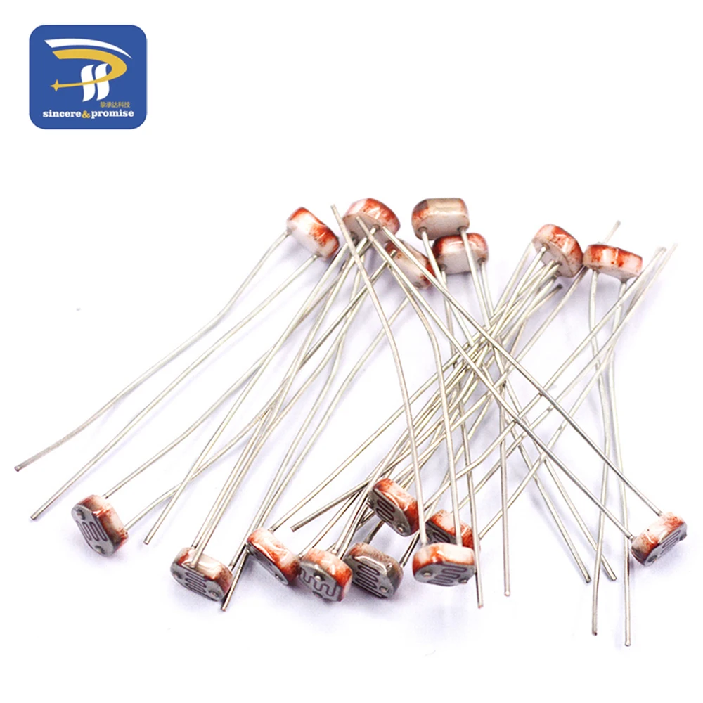 LDR Photo Light Sensitive Resistor Photoelectric Photoresistor 5528 GL5528 5537 5506 5516 5539 For Arduino DIY 20PCS