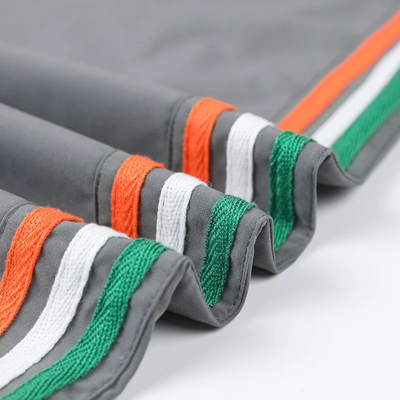 Трендовые мужские брюки с боковой полосой Pantalones Hombres с эластичной талией Черные Серые M-3XL брюки