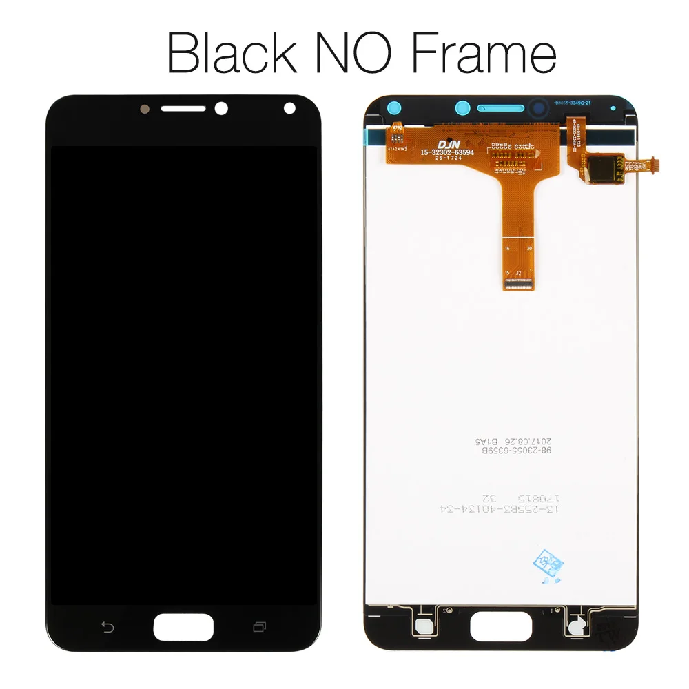 No Frame Black Экран для Asus Zenfone 4 Max ZC554KL ЖК-дисплей Сенсорное стекло в сборе с рамкой 1280*720 для Asus Zenfone 4 Max X001D дисплей - Цвет: No Frame Black