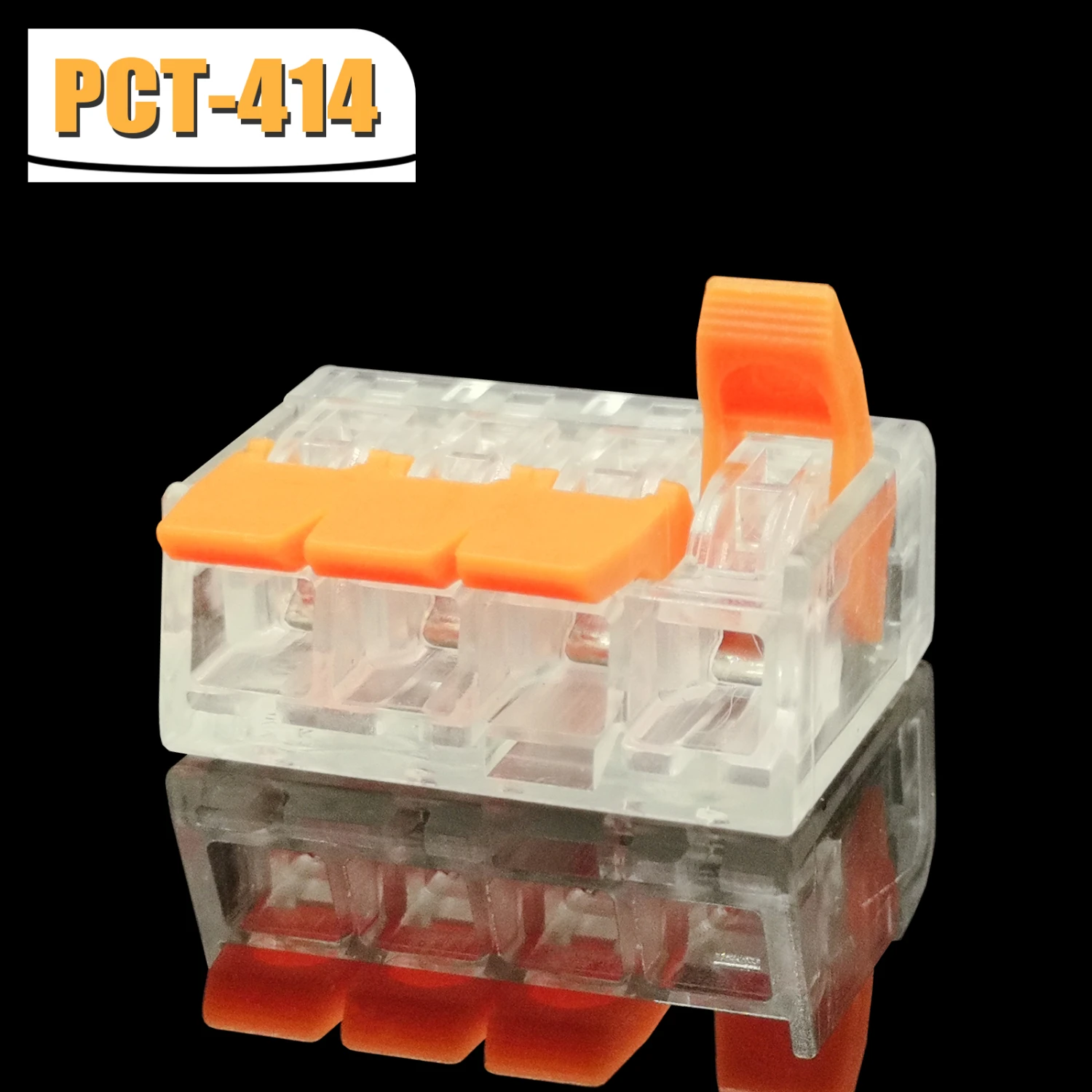 orange 4p Тип 30/50 шт 412 413 415 Универсальный Компактный проводов разъем клеммные колодки наконечники для провода соединитель AWG 28-12 - Цвет: orange 4p