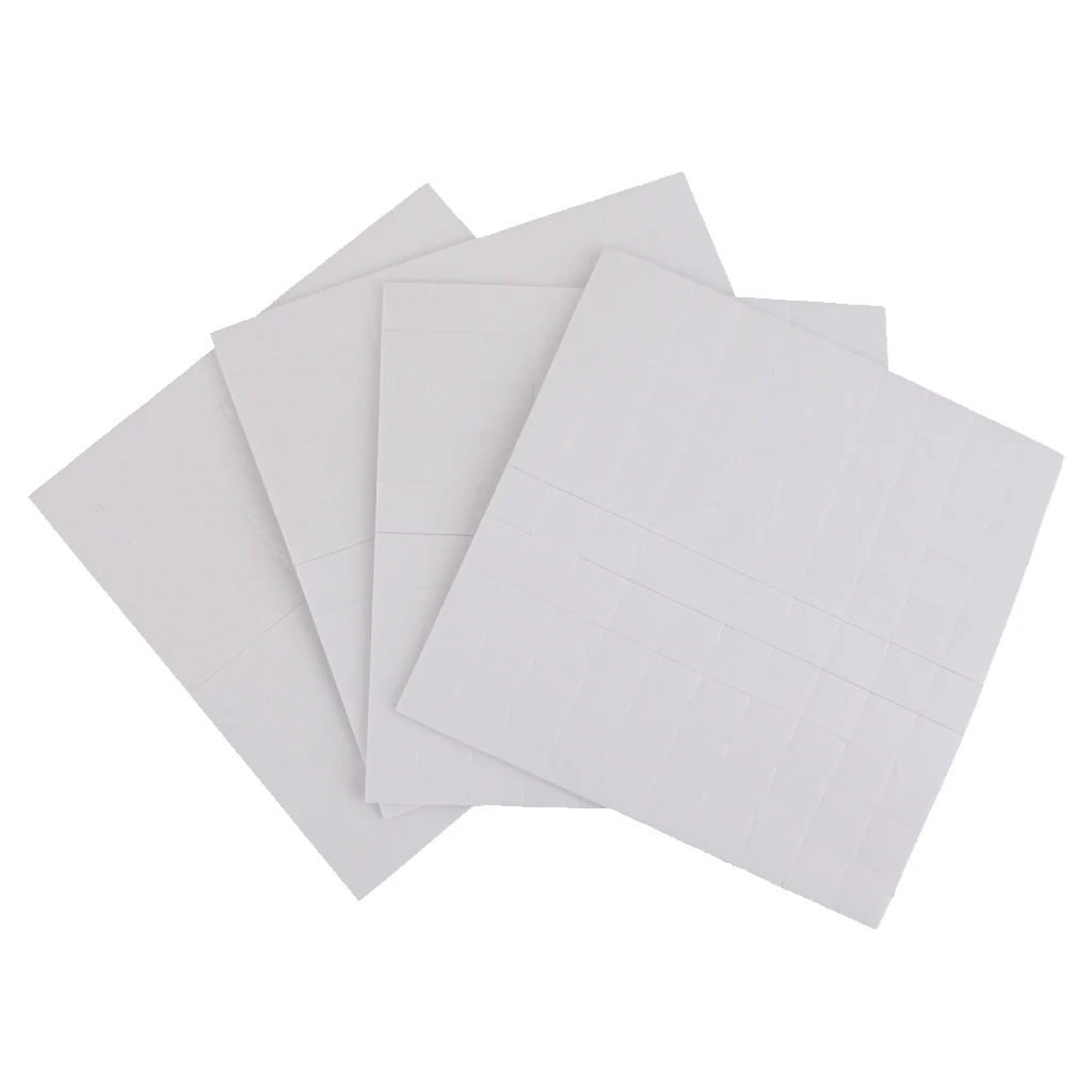 400 PCS Double Sided White Foam Tape Strong Pad Mounting Adhesive Stickers, Square