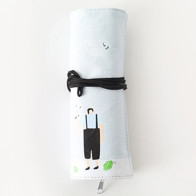 1Pcs Cute School Pencil Case Cotton Linen Pencilcase Cartoon Roll Pencial Bag Kids Girls Boys Pencil Box Stationery - Цвет: 6