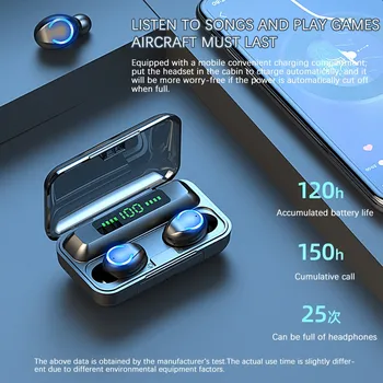 

25# Bluetooth 5.0 Headset TWS Wireless Earphones Mini Earbuds Stereo Earphone charging compartment three display power Headset