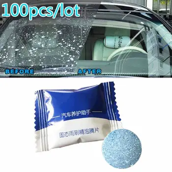 

100pcs Car Wiper Detergent Effervescent Tablets High Performance Car Glass windshield Washer Cleaning Tools Car accessoriesTSLM1