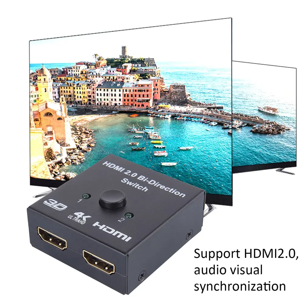 Hdmi 2 в 1 выход адаптер интеллектуальная двунаправленная поддержка 4 к Hdr Hdcp2.2 коммутатор компьютер внешние аксессуары