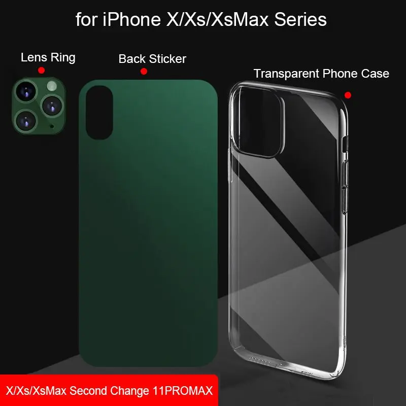 XS Max Трехсекционный Прозрачный чехол для телефона задняя камера защитная крышка для IPhone 11 X/XR/XS MAX! Внешний вид - Цвет: XS Max