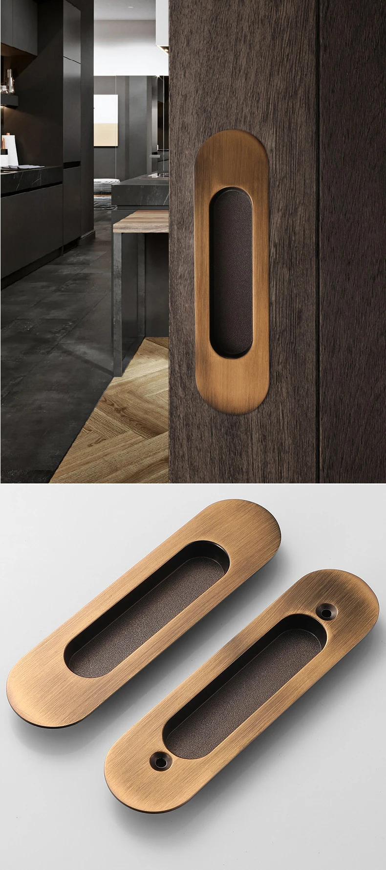 de porte coulissante en alliage de zinc pour chambre pièces