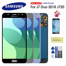 Ensemble écran tactile LCD de remplacement, luminosité réglable, pour Samsung Galaxy J7 Duo J720 J720F SM-J720F=